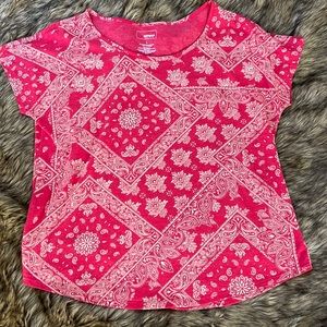 Sonoma red bandanna top size L